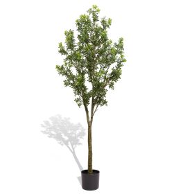 Simulated courtyard garden decoration door decoration large artificial curved branches of green plants 180CM orange jasmine incense basin disasse