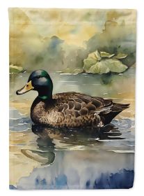 American Black Duck House Flag Large Porch Sleeve Pole Decorative Outside Yard Banner Artwork Wall Hanging, Polyester, House Size, Multicolor