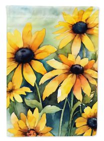 Maryland Black-Eyed Susans in Watercolor Garden Flag Mailbox Flag Decorative Yard Flag Banner Outside Patio Artwork Yard Flower Beds, Garden Size
