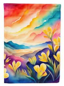 Freesia in Color Garden Flag Mailbox Flag Decorative Yard Flag Banner Outside Patio Artwork Yard Flower Beds, Garden Size, Multicolor