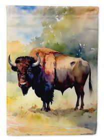 Wood Bison Garden Flag Mailbox Flag Decorative Yard Flag Banner Outside Patio Artwork Yard Flower Beds, Garden Size, Multicolor