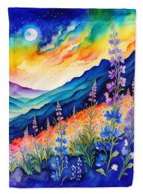 Delphinium in Color Garden Flag Mailbox Flag Decorative Yard Flag Banner Outside Patio Artwork Yard Flower Beds, Garden Size, Multicolor