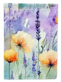 Lavender in Watercolor Garden Flag Mailbox Flag Decorative Yard Flag Banner Outside Patio Artwork Yard Flower Beds, Garden Size, Multicolor