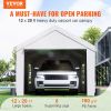 VEVOR Carport, 12 x 20 ft Heavy Duty Car Canopy with Roll-up Ventilated Windows, Extra Large Portable Garage with Removable Sidewalls
