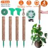 4Pcs Coco Coir Extendable Moss Pole for Climbing Plants Plant Support with 10 Labels 6.6Feet Jute Rope 6.6 Feet Fasten Strap 65.6 Feet Twist Tie Indoo