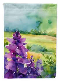 New Jersey Violet in Watercolor House Flag Large Porch Sleeve Pole Decorative Outside Yard Banner Artwork Wall Hanging, Polyester, House Size (Default: Default)