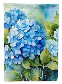 Hydrangeas in Watercolor Garden Flag Mailbox Flag Decorative Yard Flag Banner Outside Patio Artwork Yard Flower Beds, Garden Size, Multicolor (Default: Default)