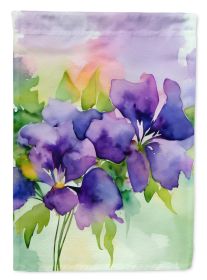 New Jersey Violet in Watercolor Garden Flag Mailbox Flag Decorative Yard Flag Banner Outside Patio Artwork Yard Flower Beds, Garden Size, Multico (Default: Default)